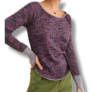 Free People Purple Mauve Crew Neck